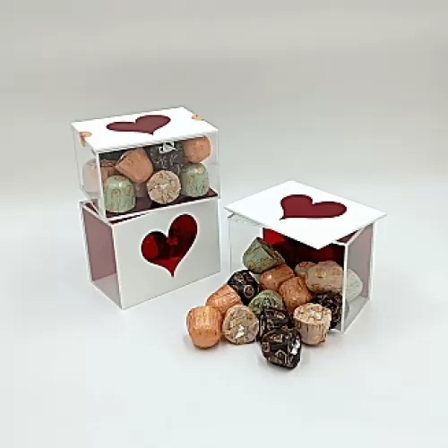 Plexi Glass Κουτί Καρδιά με Σοκολατάκια – Laurence