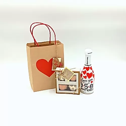 Love Gift Bag με Santero 958 “Love You” & Σοκολατάκια Laurence