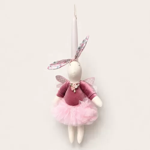 Πασχαλινή Λαμπάδα με Λαγουδάκι Χειροποίητη