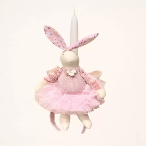 Πασχαλινή Λαμπάδα με Λαγουδάκι Χειροποίητη